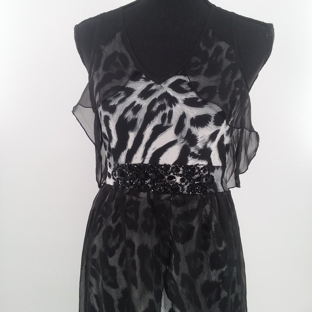 Miss Morena Gown Animal Print Small NWT